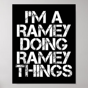 Ramey Funny Achternaam Family Tree Verjaardag Reün Poster