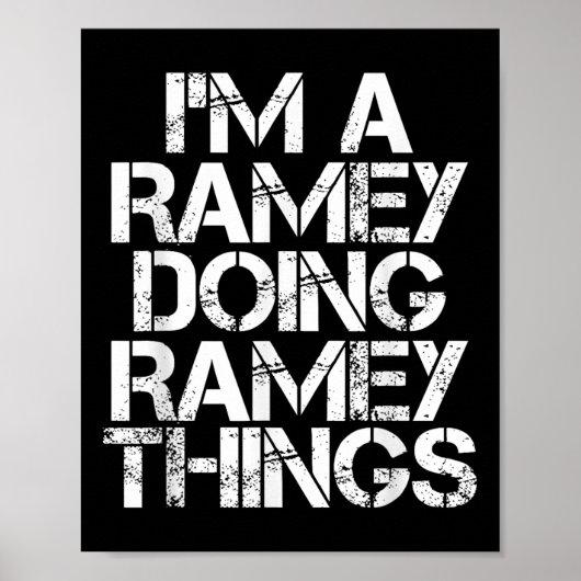 Ramey Funny Achternaam Family Tree Verjaardag Reün Poster (Voorkant)