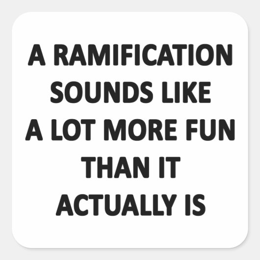 Ramificatie Vierkante Sticker (Voorkant)