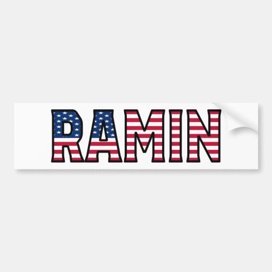 Ramin Name Vorname USA Aufkleber Sticker Auto (Voorkant)