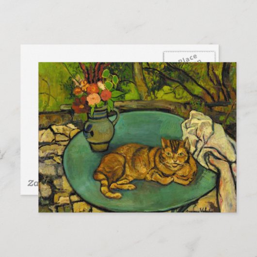 Raminou en Pitcher met anjers Briefkaart (Voorkant / Achterkant)