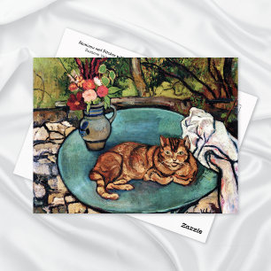 Raminou Kattenvaas Anjers Suzanne Valadon Briefkaart