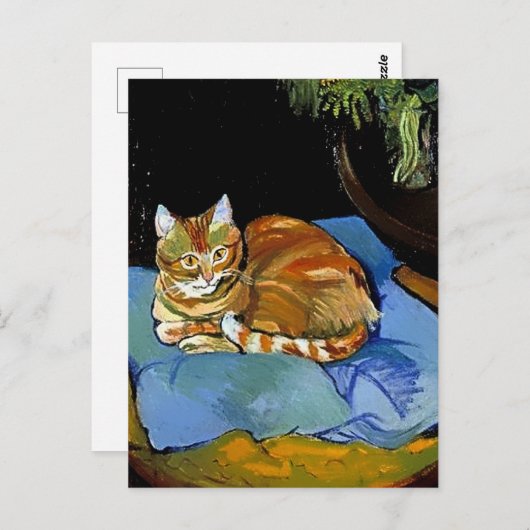 “Raminou on a Blue Blanket” by Suzanne Valadon Briefkaart (Voorkant / Achterkant)