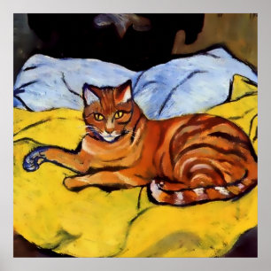 "Raminou on a Yellow Blanket" van Suzanne Valadon Poster