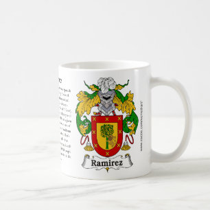 Ramirez, de oorsprong, de betekenis en de crest koffiemok