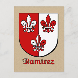 Ramirez Family Heraldic Shield Briefkaart