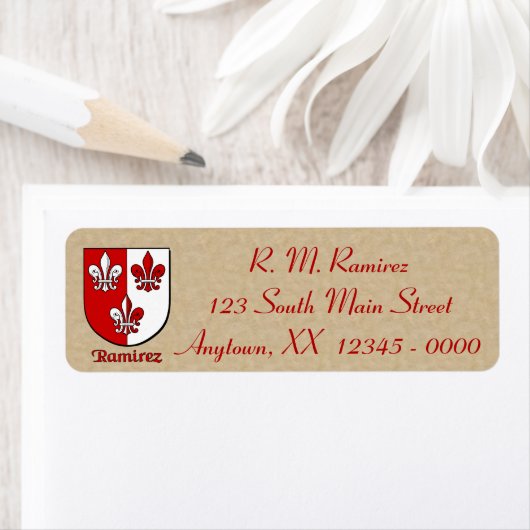 Ramirez Heraldic Shield Etiket (Insitu)