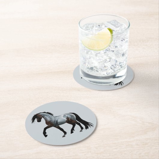 Ramirez - spanisches Pferd, laufend -  Ronde Kartonnen Onderzetter (Insitu)