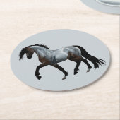 Ramirez - spanisches Pferd, laufend -  Ronde Kartonnen Onderzetter (Gebogen)