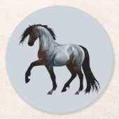 Ramirez - spanisches Pferd, laufend -  Ronde Kartonnen Onderzetter (Voorkant)