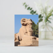 Ramkop-Sfinx in Karnaktempel - Egypte Briefkaart (Staand voorkant)