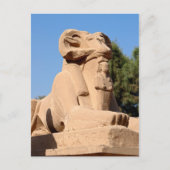 Ramkop-Sfinx in Karnaktempel - Egypte Briefkaart (Voorkant)