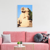 Ramkop Sfinx in Karnaktempel - Egypte Canvas Afdruk (Insitu (Woonkamer))