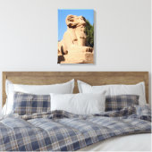 Ramkop Sfinx in Karnaktempel - Egypte Canvas Afdruk (Insitu (Slaapkamer))