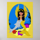 Ramla the Golden Merfaery and Dolphin Poster (Voorkant)