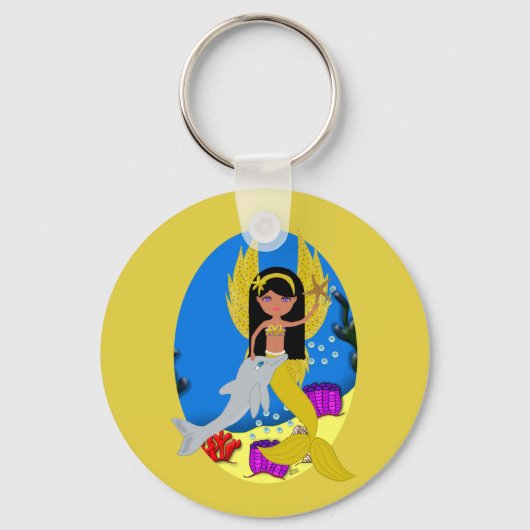 Ramla the Merfaery and Dolphin Sleutelhanger (Voorkant)