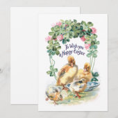 rammels, kuikens en klaver feestdagenkaart (Voorkant / Achterkant)