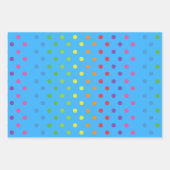 Rammenpatroon kleurrijke stippen en vlinders schat inpakpapier vel (Voorkant 3)