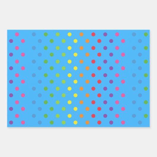 Rammenpatroon kleurrijke stippen en vlinders schat inpakpapier vel (Voorkant 3)