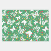 Rammenpatroon kleurrijke stippen en vlinders schat inpakpapier vel (Voorkant 2)