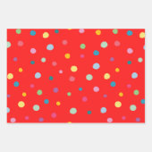 Rammenpatroon kleurrijke stippen en vlinders schat inpakpapier vel (Voorkant)