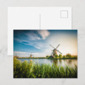 Rammolen op het meer van Rotterdam, Holland Briefkaart (Voorkant / Achterkant)