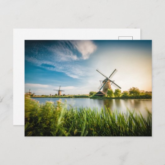 Rammolen op het meer van Rotterdam, Holland Briefkaart (Voorkant / Achterkant)