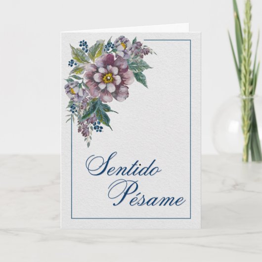 Ramo de Peonías – Tarjeta de Condolencias Kaart (Voorkant)