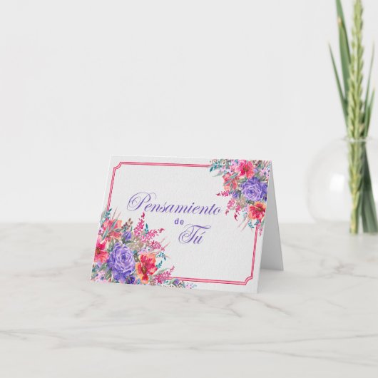 Ramo de Rosas Pensando en Ti Card Kaart (Voorkant)