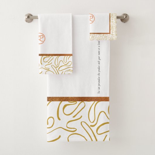 RAMO & PAUL Gold logo fan Bad Handdoek (Insitu)