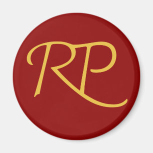 RAMO & PAUL rode gouden ronde logo Magneet