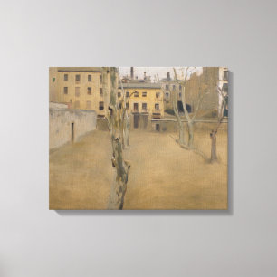 Ramon Casas-Courtyard van de oude gevangenis van B Canvas Afdruk