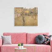 Ramon Casas-Courtyard van de oude gevangenis van B Canvas Afdruk (Insitu (Woonkamer))