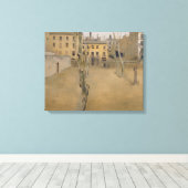 Ramon Casas-Courtyard van de oude gevangenis van B Canvas Afdruk (Insitu (Houten vloer))