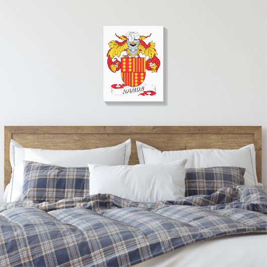 Ramon Family Crest Canvas Afdruk (Insitu (Slaapkamer))