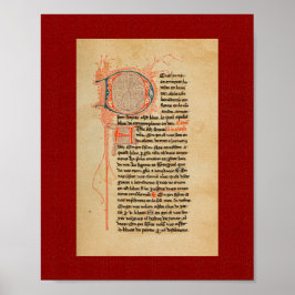 Ramon Llull: 13e eeuw verlicht Manuscript Poster