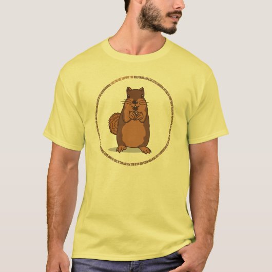 Ramon The Squirrel Light Cartoon T-Shirt (Voorkant)