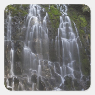 Ramona Falls in Clackamas county, Oregon Vierkante Sticker
