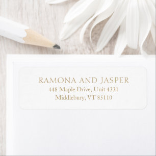 Ramona Gold Minimal Elegant Huwelijk Etiket