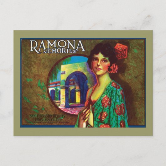 Ramona Memories  Label Briefkaart (Voorkant)
