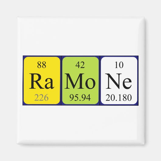 Ramone periodieke table name magnet (Voorkant)