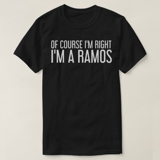 RAMOS Cadeau Grappige Achternaam Stamboom Verjaard T-shirt (Design voorkant)