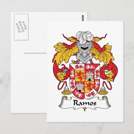 Ramos Family Crest Briefkaart (Voorkant / Achterkant)