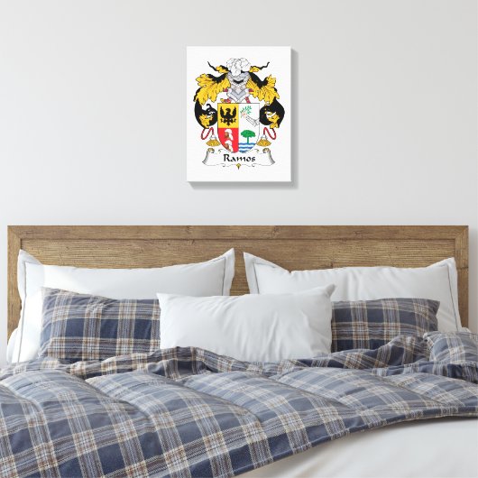 Ramos Family Crest Canvas Afdruk (Insitu (Slaapkamer))
