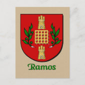 Ramos Family Heraldic Shield Briefkaart (Voorkant)