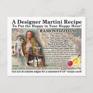 Ramos Fizz Martini Recipe Briefkaart