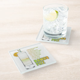 Ramos Gin Fizz Cocktail Recept Kunst Glazen Onderzetter
