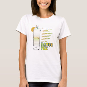Ramos Gin Fizz Cocktail Recipe Art Clothing  T-shirt