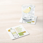 Ramos Gin Fizz Cocktailrecept Kunst Kartonnen Onderzetters (Insitu)