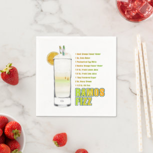 Ramos Gin Fizz Cocktailrecept Kunst Servet
